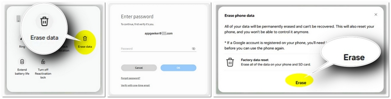 Ignorar telefone Samsung usando Smartthingsfind