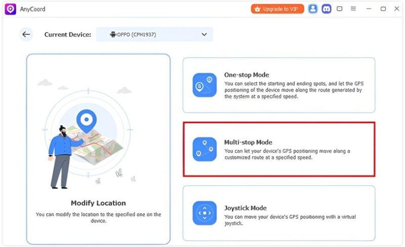 Selecione o modo Multi Spot