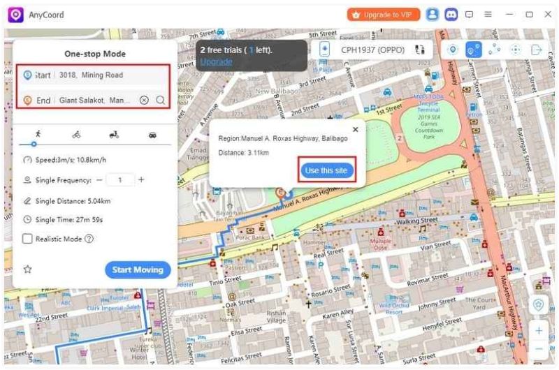 Clique em Usar este site