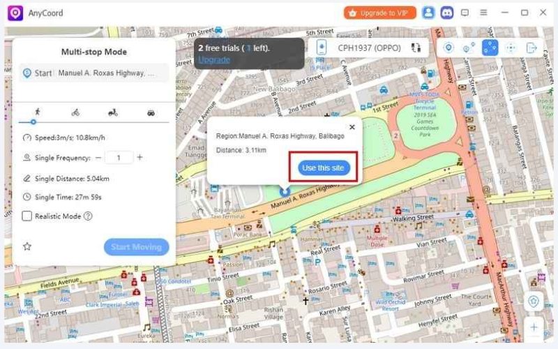 Clique em Usar este site