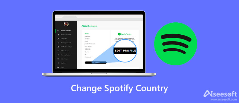 Alterar o país do Spotify
