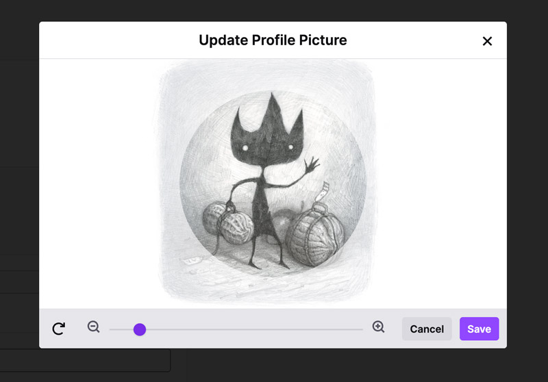 Editar e atualizar a foto do perfil do Twitch