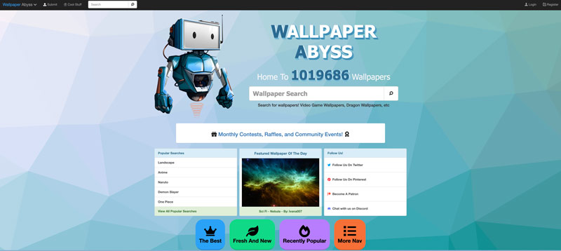 Site online do Abismo de papel de parede