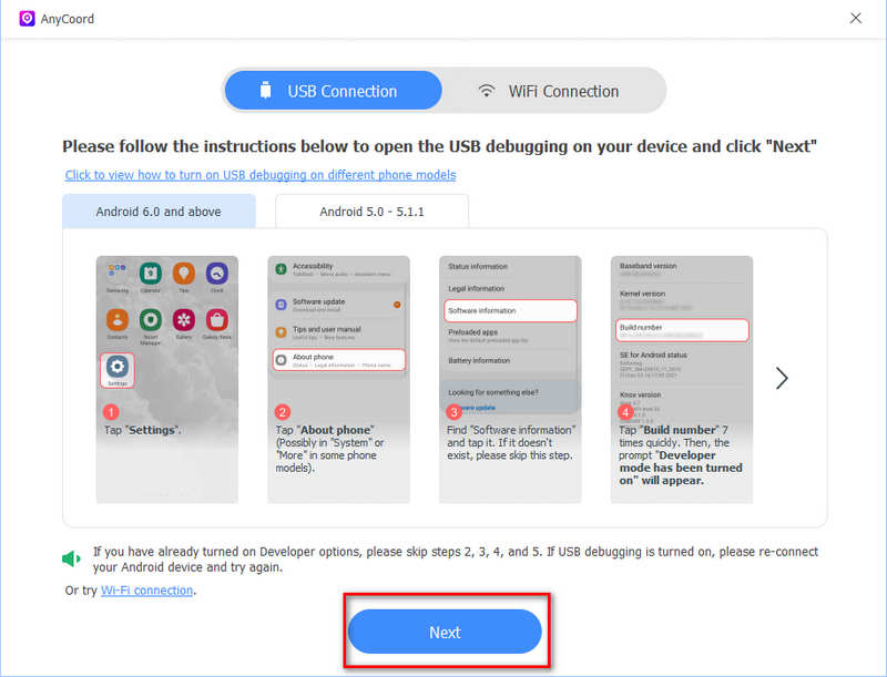 Conecte o USB aos dispositivos