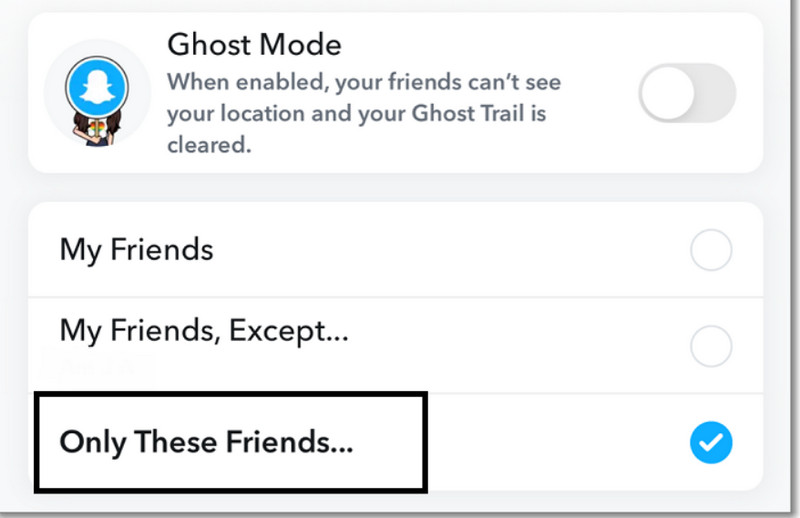 Escolha a localização falsa de amigos específicos no Snap Map