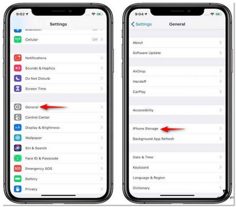 Toque em Armazenamento do iPhone