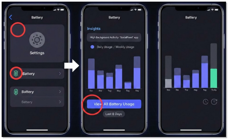 Toque em "Uso dos últimos 10 dias".