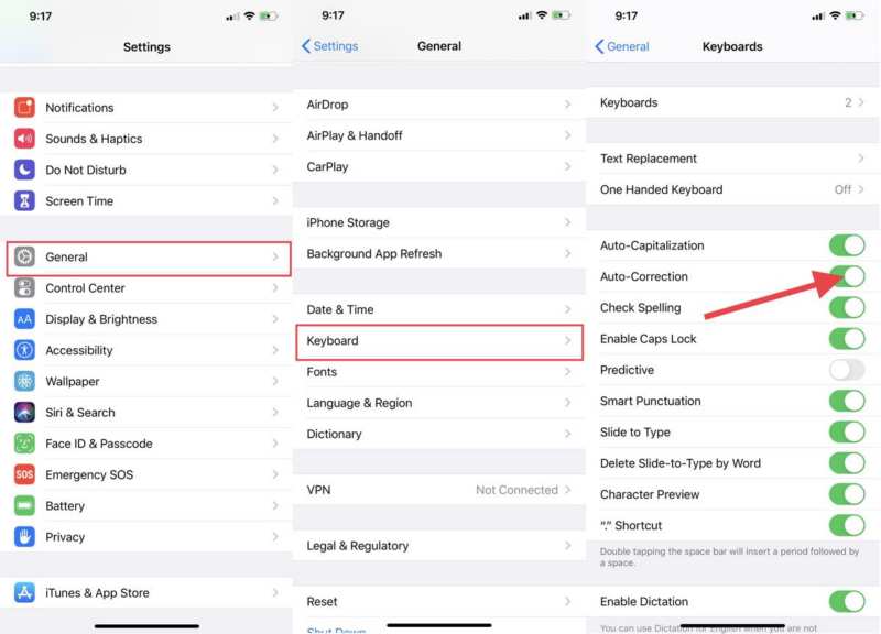 Como desativar a correção automática do iPhone