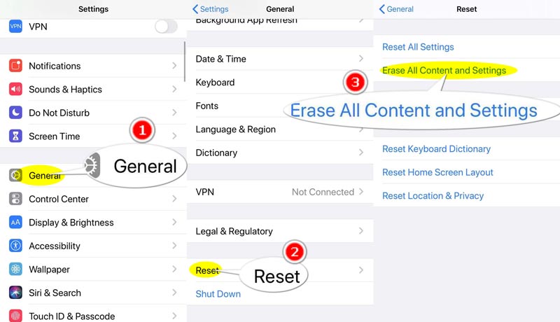 Apagar todas as configurações de conexão do iPhone