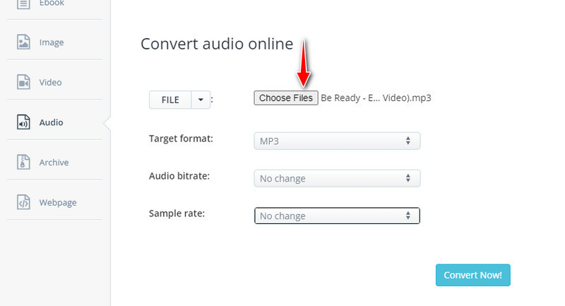 Adicionar áudio MP3