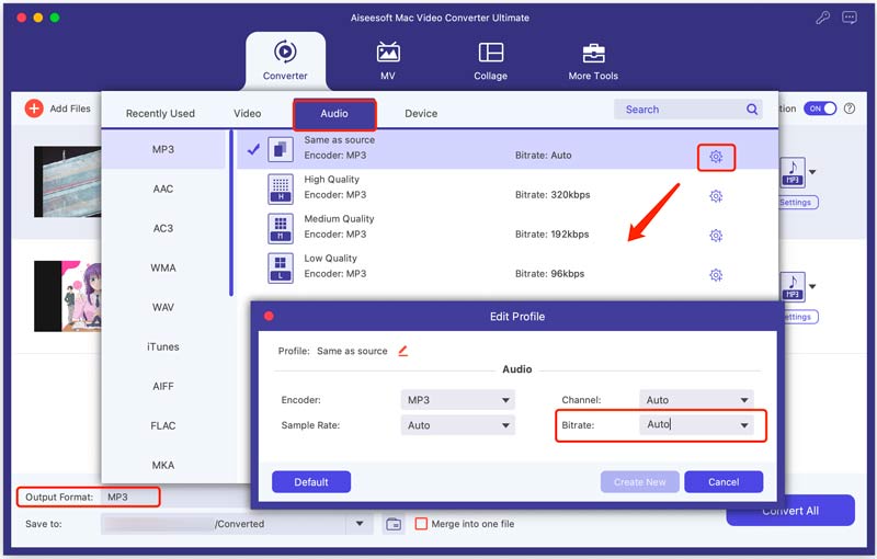 Convert Bitrate of MP3 Mac VCU