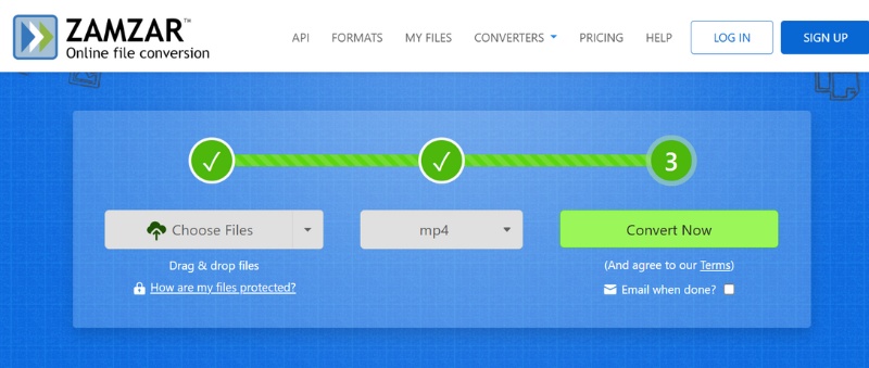 Clique em Converter agora