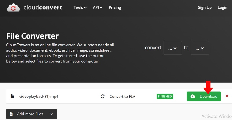 Baixe o vídeo convertido