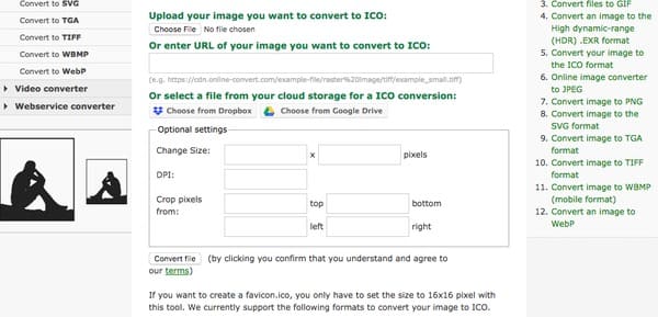 Converta JPG para ICO online gratuitamente