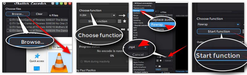 Codificador de obturador MKV para MP4