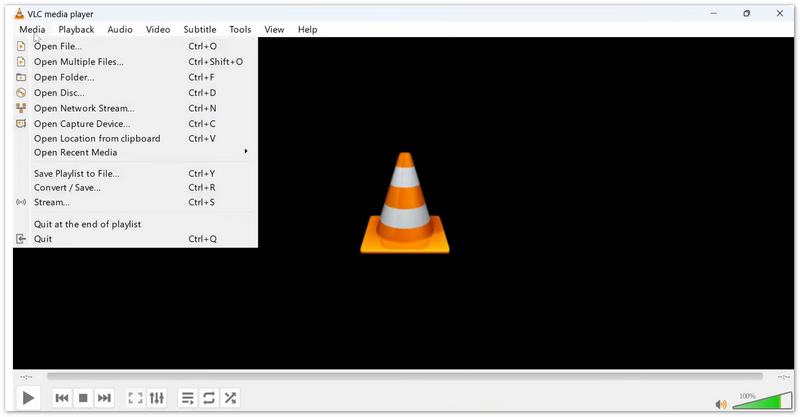 Abrir mídia no VLC