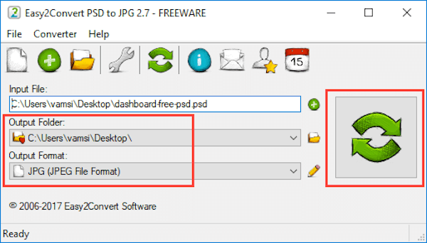 Easy2converter psd para jpg