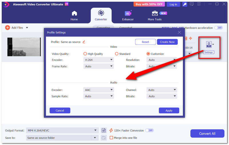Ajustar configurações de perfil