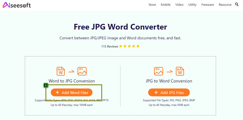 Adicionar Word para Converter PNG