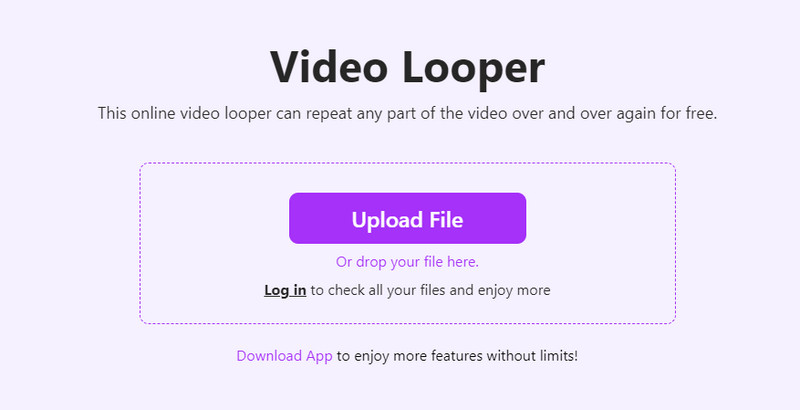 Arquivo de upload do Looper de vídeo Aiseesoft