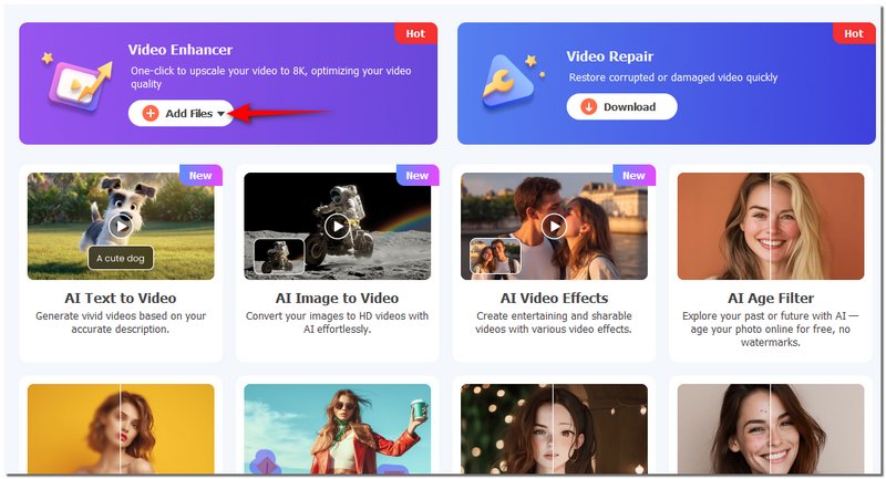 Escolha o Aprimorador de Vídeo