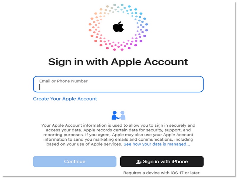 Faça login no ID Apple