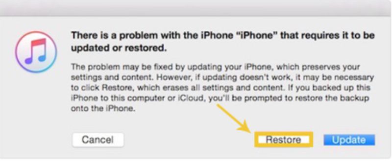 Limpar iPhone via recuperação
