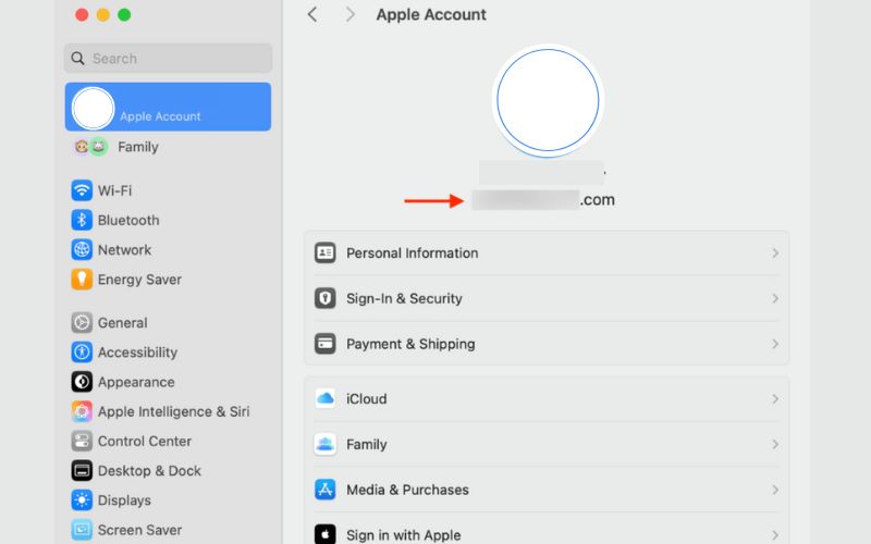 Selecione o ID Apple