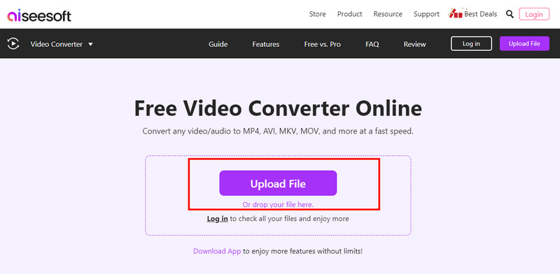 Carregar vídeo para converter