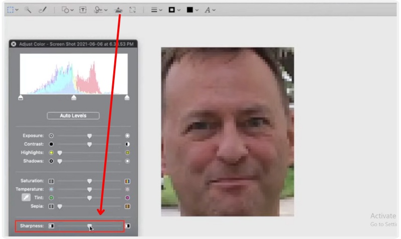 Ajustar nitidez do vídeo
