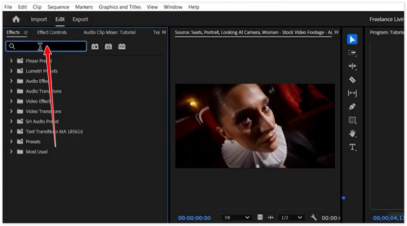 Ferramenta de nitidez de pesquisa no Adobe