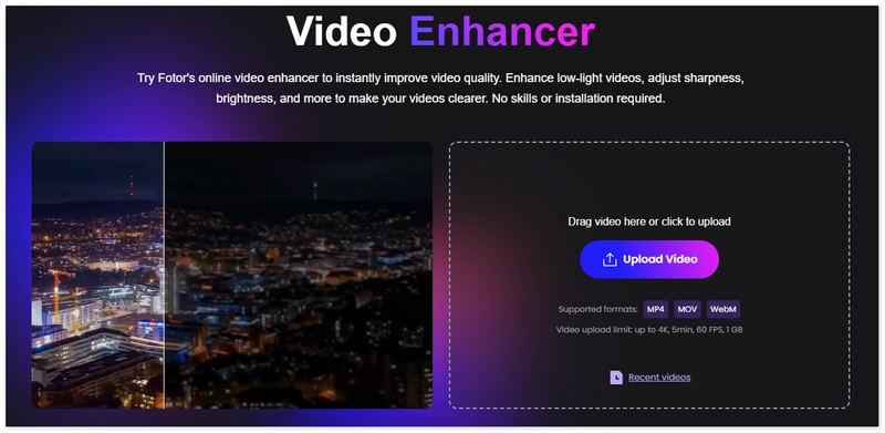 Carregar vídeo no Fotor