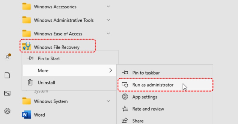 Execute o prompt de comando