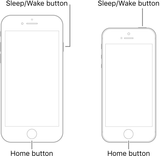 Desligue o iPhone6 ​​e anteriores