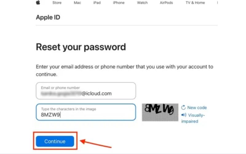 Digite o ID da Apple