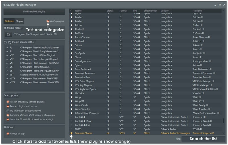 Acesse o menu de plugins no FL Studio para isolamento vocal.