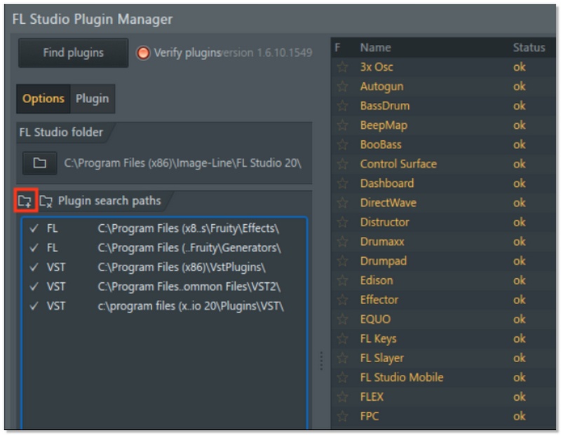 Salvar as configurações do plugin no FL Studio