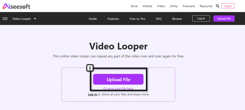 Importar vídeos para efeitos de loop