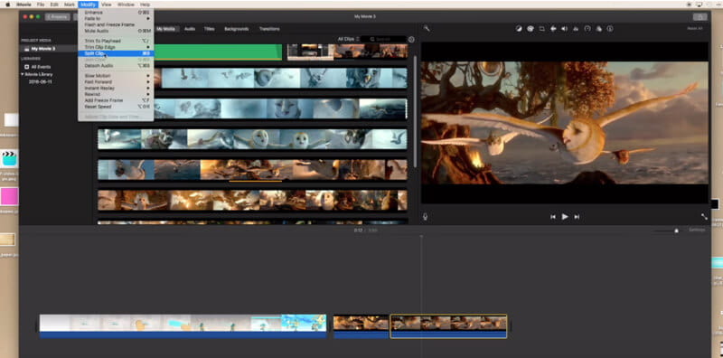 Dividir vídeo no imovie