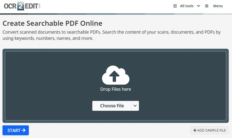 OCR2Edit Escolha Arquivo Converter PDF Pesquisável