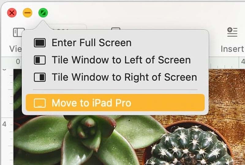 Opções de tela cheia do MacOS