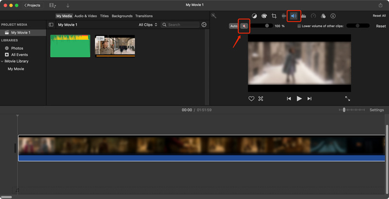 Silenciar vídeo no iMovie