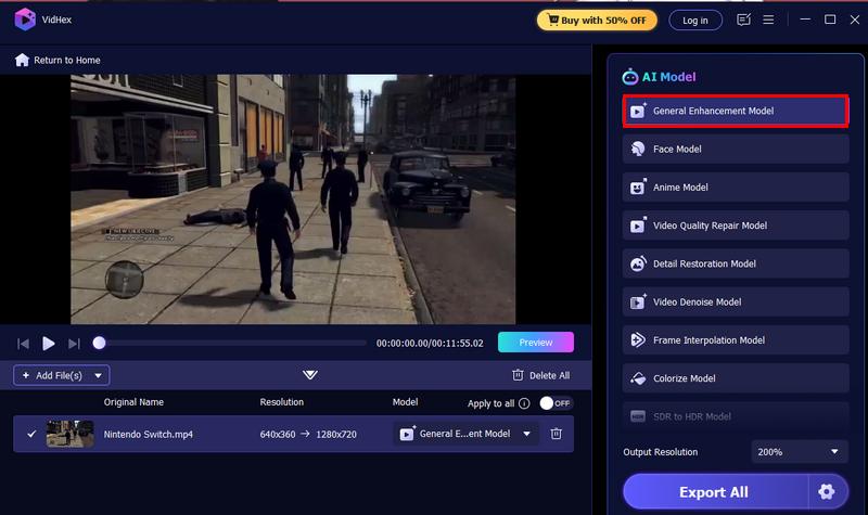 Escolha o modelo de aprimoramento geral