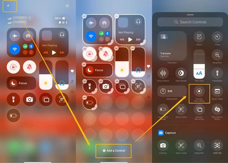 Ativar gravação no iOS