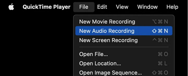 Nova tarefa do QuickTime