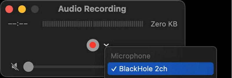Configure o microfone para Blackhole