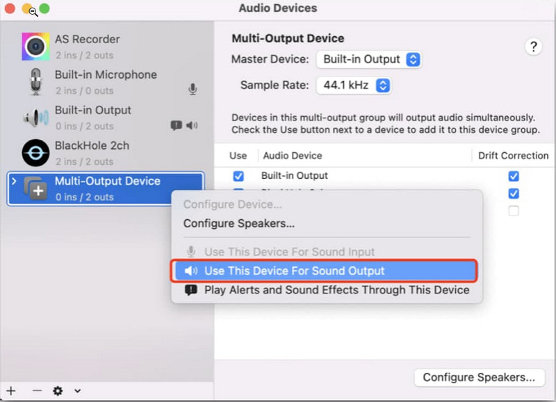 Utilize este dispositivo para saída de som.