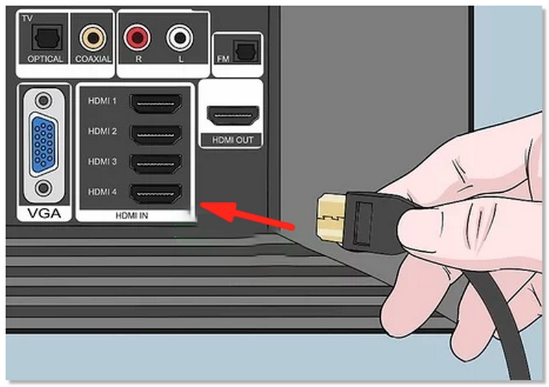 Conecte o Samsung à porta HDMI.