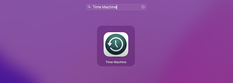 Abra o Time Machine no Mac pelo Launchpad