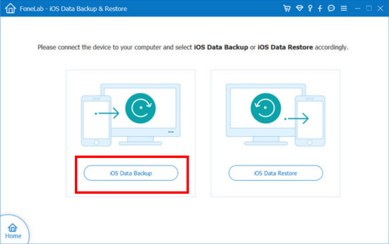 Escolha backup de dados do iOS